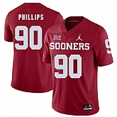 Oklahoma Sooners 90 Jordan Phillips Red College Football Jersey Dzhi,baseball caps,new era cap wholesale,wholesale hats